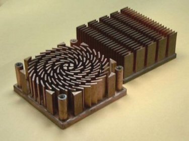 Picture of copper heat sinks