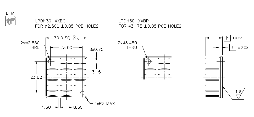 Heatsink dimension