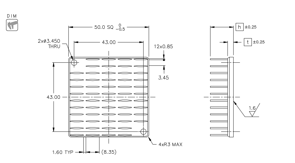 Heatsink dimension