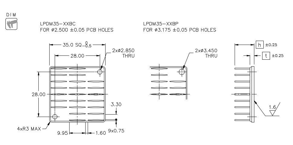 Heatsink dimension