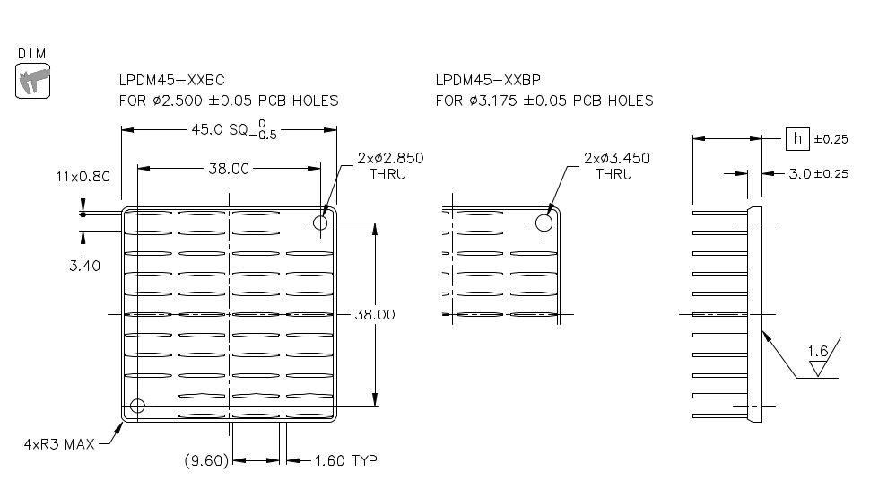 Heatsink dimension