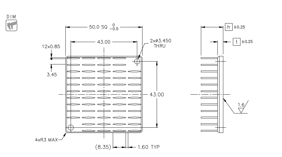 Heatsink dimension