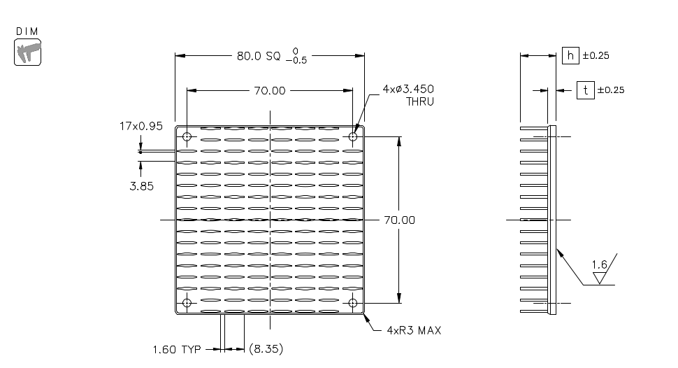 Heatsink dimension