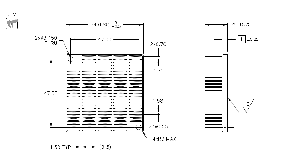 Heatsink dimension