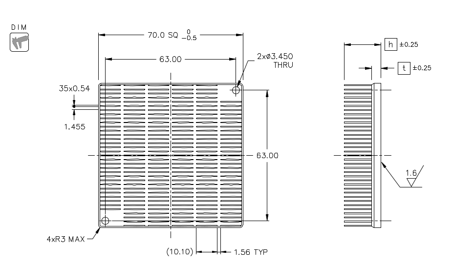 Heatsink dimension