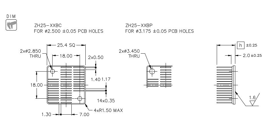 Heatsink dimension