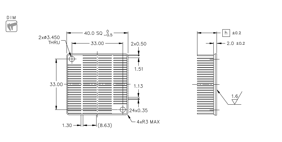 Heatsink dimension