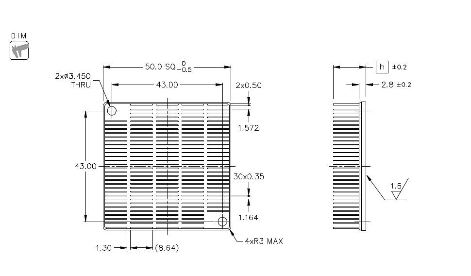 Heatsink dimension