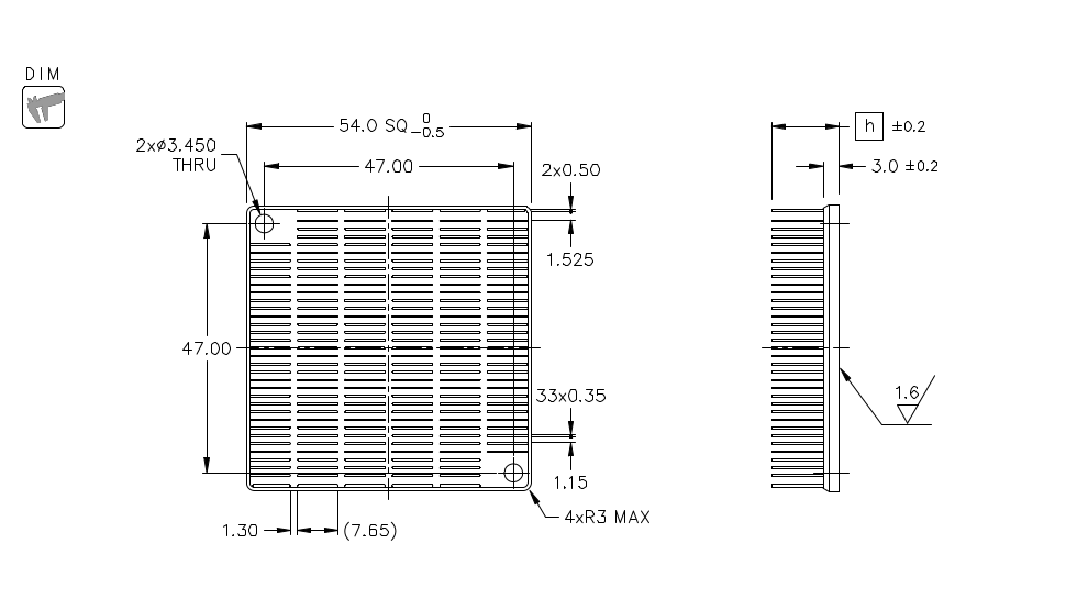 Heatsink dimension