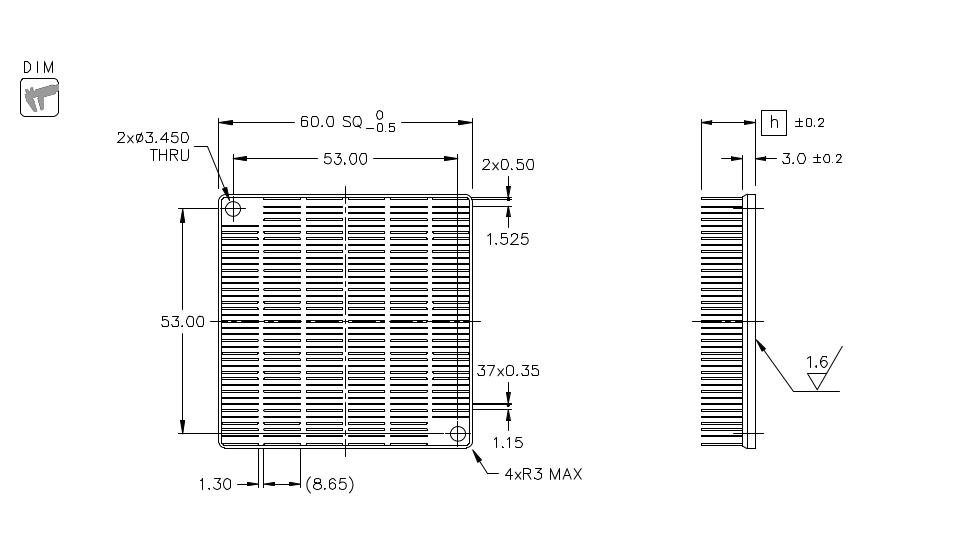 Heatsink dimension