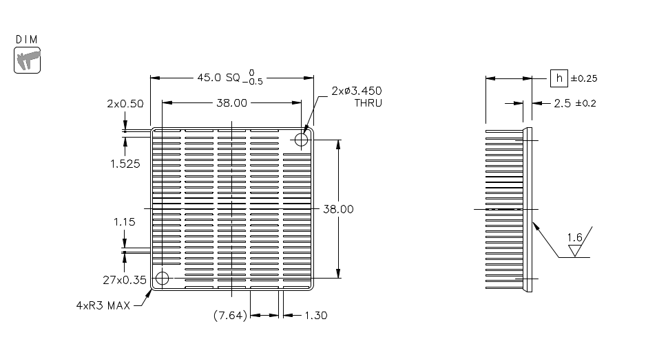 Heatsink dimension