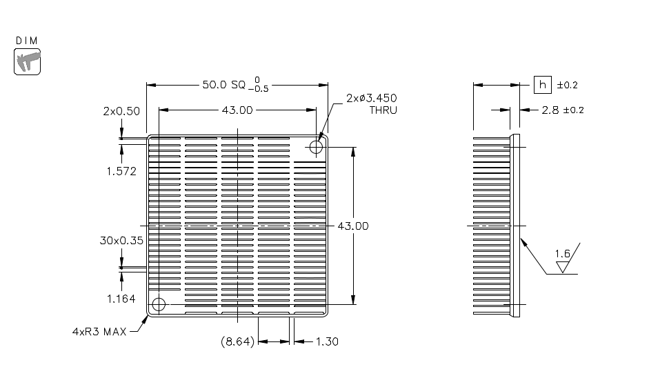 Heatsink dimension