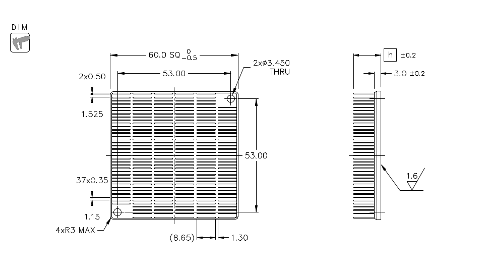 Heatsink dimension