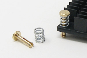 push pin and Spring mounted